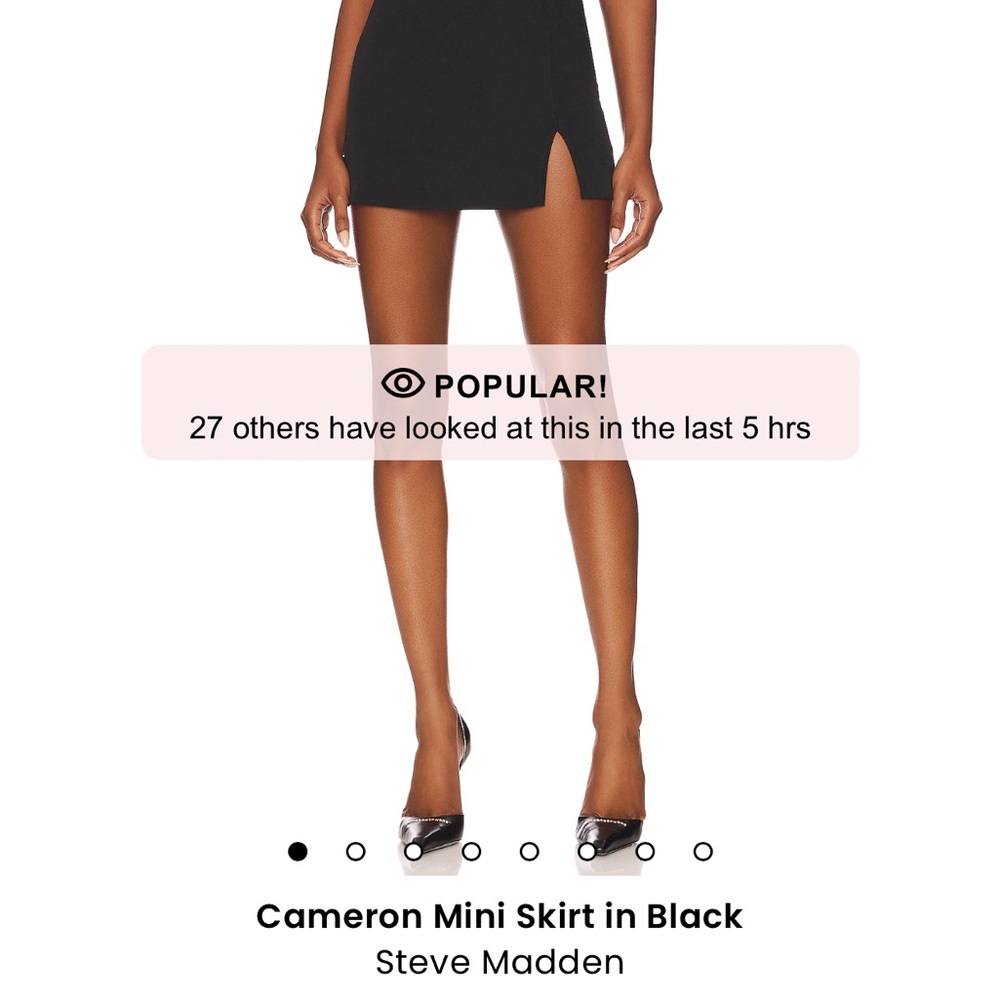 Steve Madden Black Mini Skirt with Slit